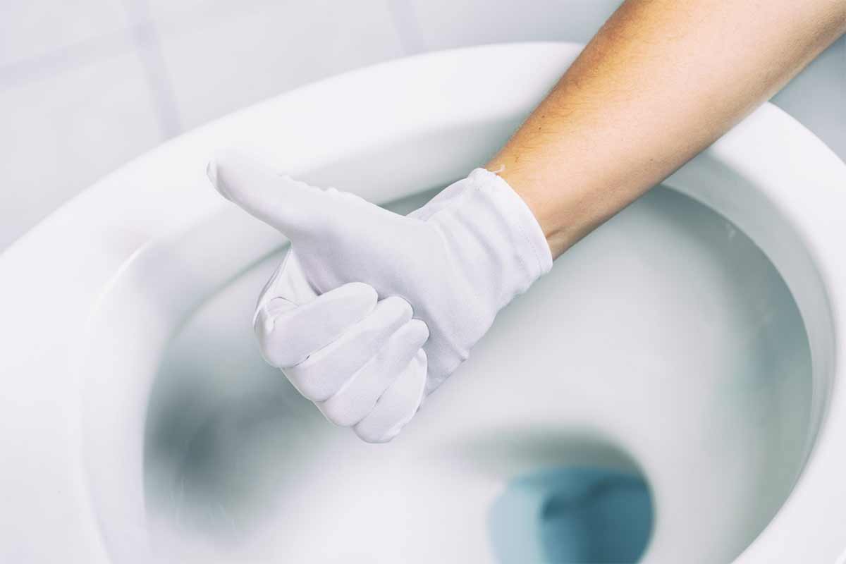 Metodo naturale per un WC bianco