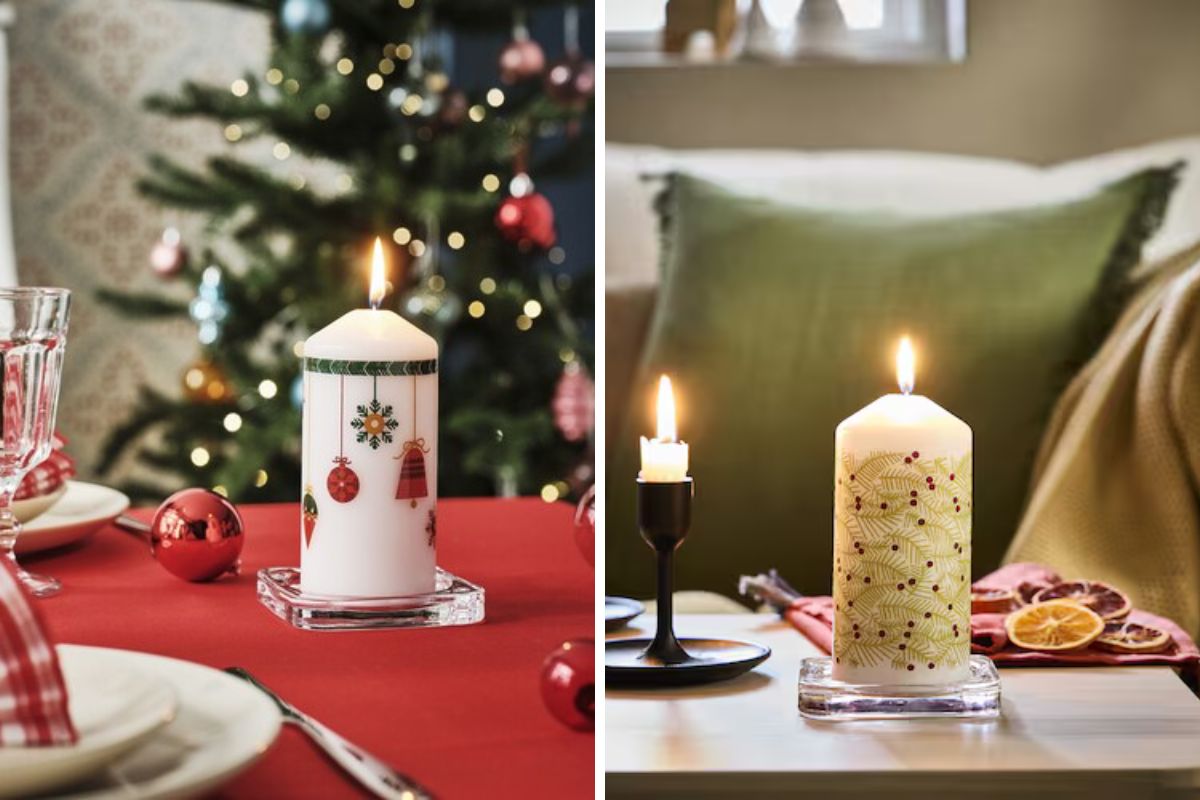 Ikea candele e portacandele natalizie