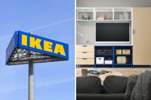 IKEA PLATSA bianco e blu prezzo più basso