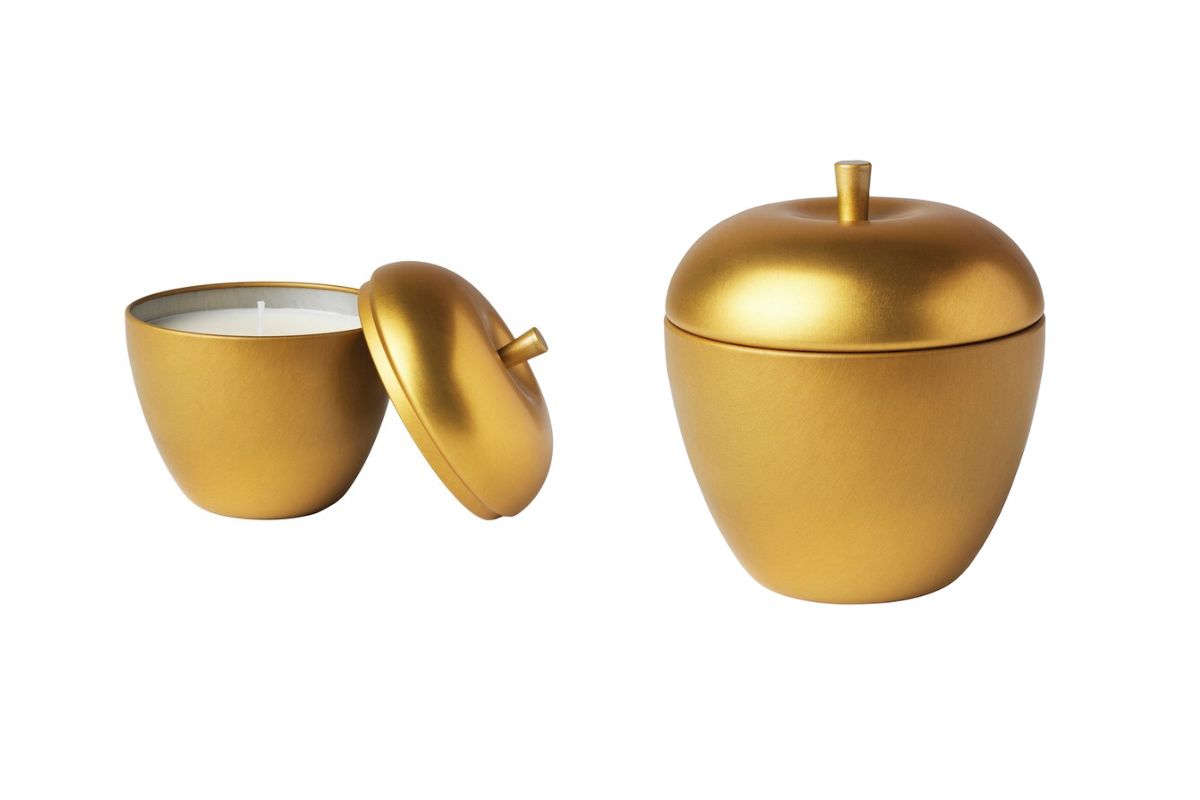 Candela Ikea a forma di mela d'oro