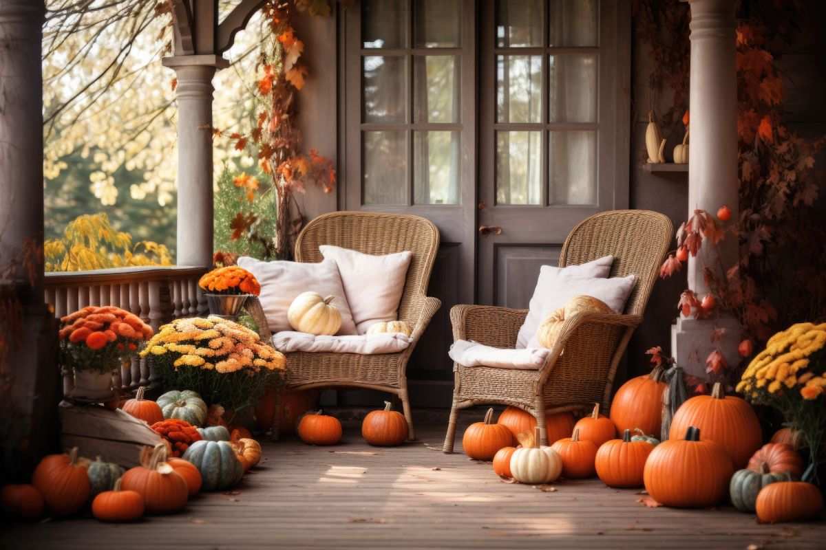 decorazioni autunnali per balcone