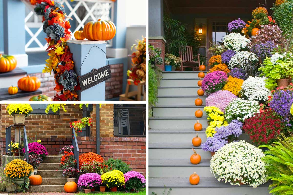 Come decorare il portico a tema autunnale