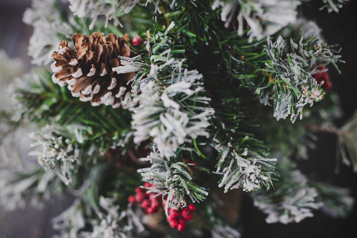 Decorazioni per l’albero con pigne