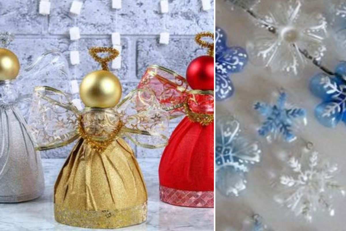 decorazioni di natale con bottiglie