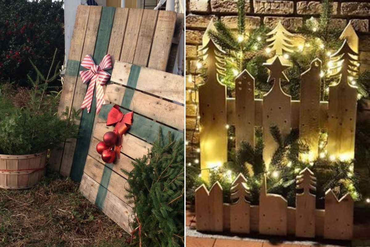 idee per decorazioni natalizie in pallet