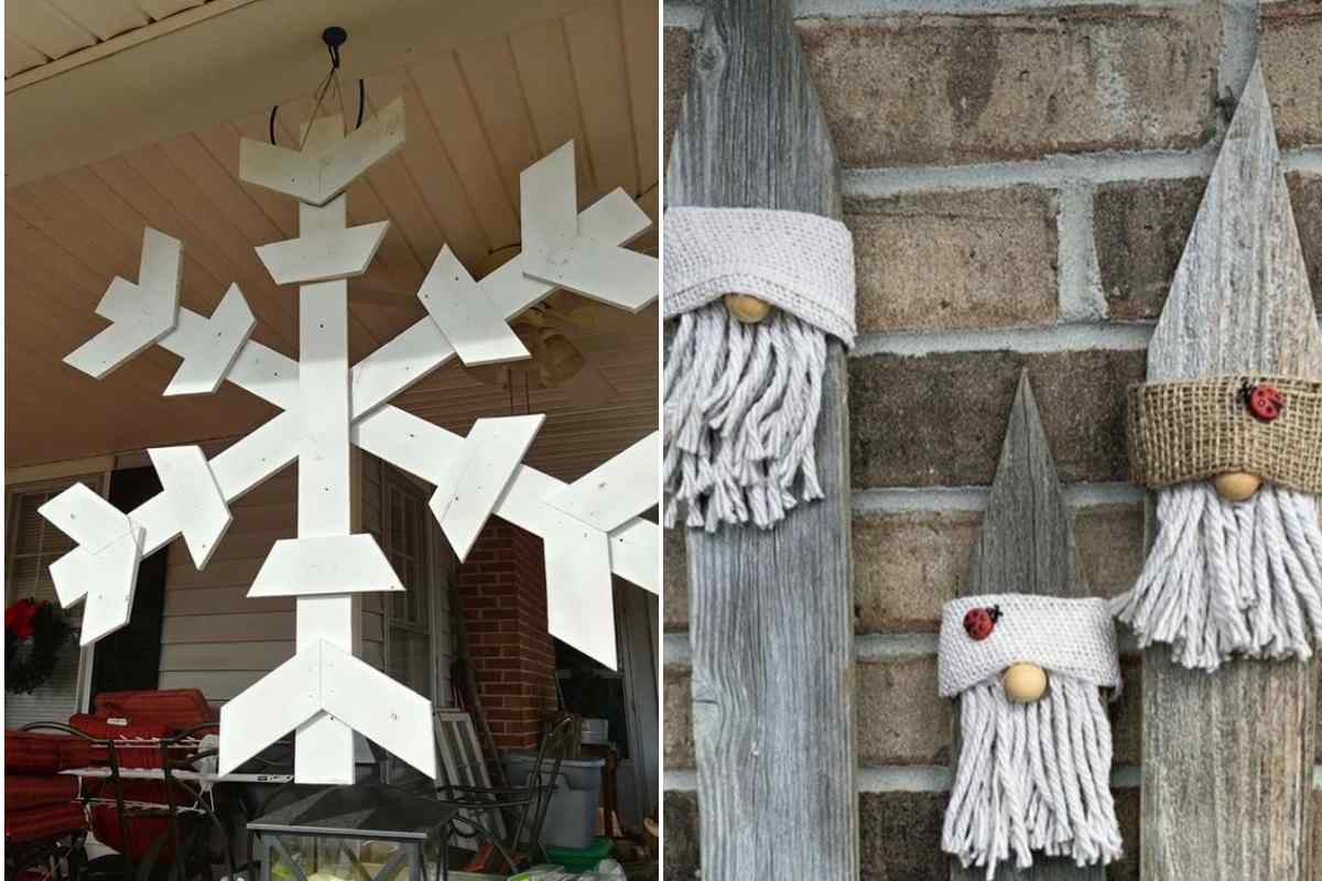 decorazioni di natale con pallet