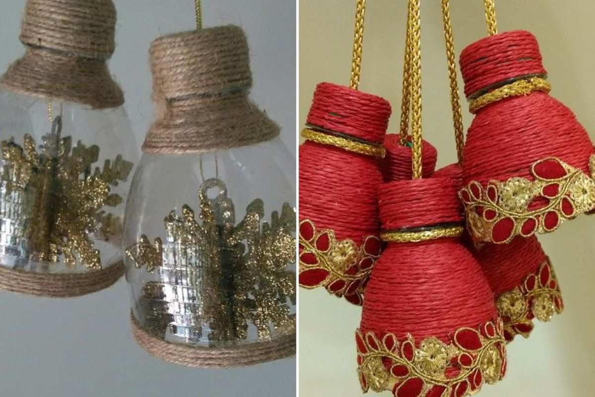 decorazioni natalizie fai da te con bottiglie di plastica