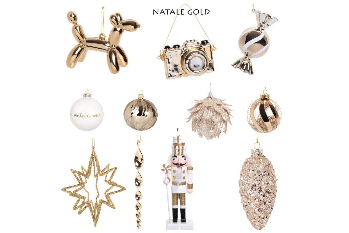 decorazioni di natale gold di maison du monde