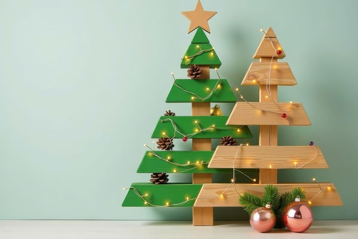 Alberi di Natale in pallet da tavolo