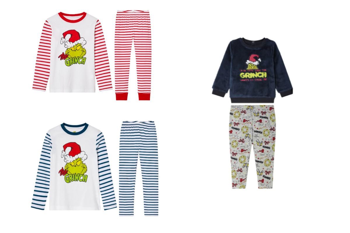 pigiami e coordinato neonati Grinch da Lidl 