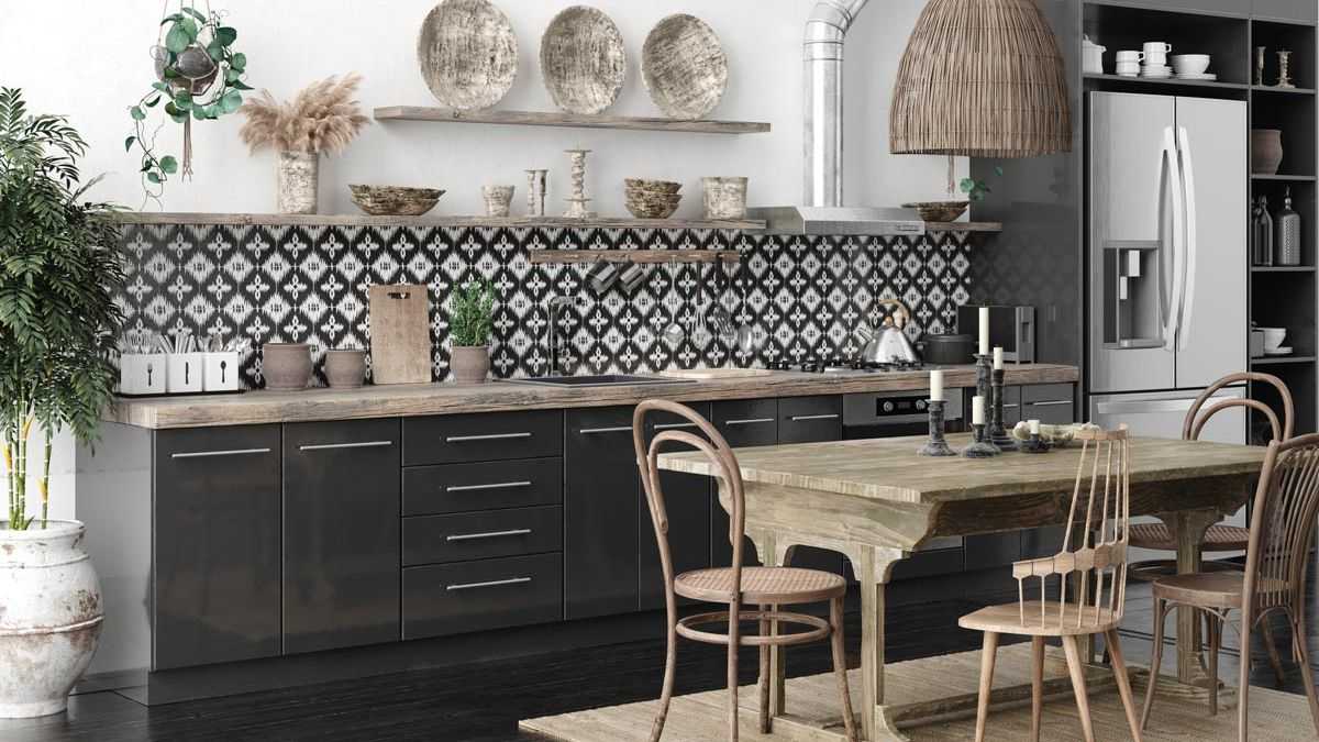 elementi per una cucina boho chic