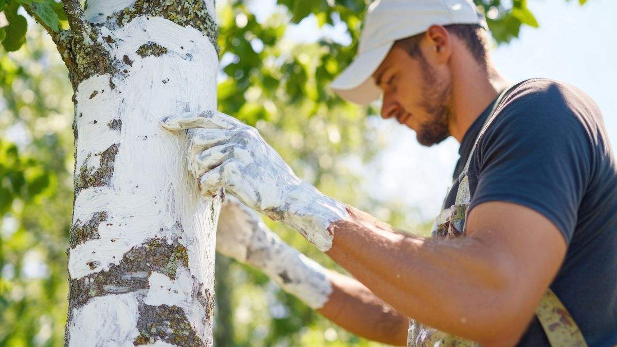 quando dipingere i tronchi degli alberi di bianco