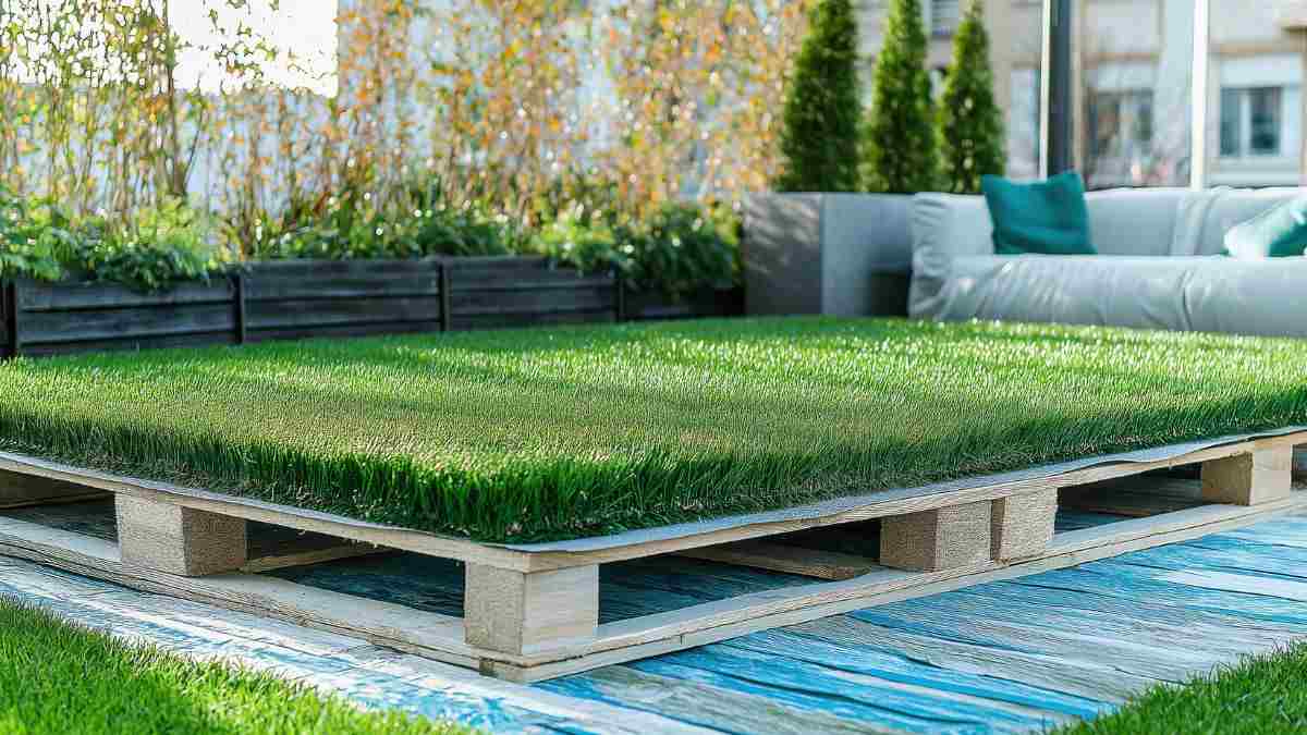 come creare pavimento in pallet in giardino