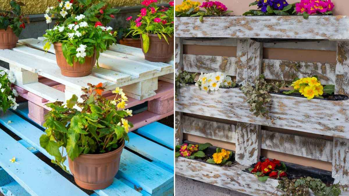 come usare il pallet in giardino