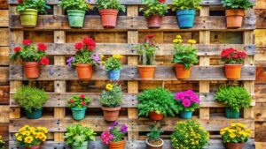 come creare fioriera a muro con pallet